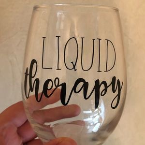 NWOT 🌊 Liquid Therapy Clear Stemless Wine Glass
